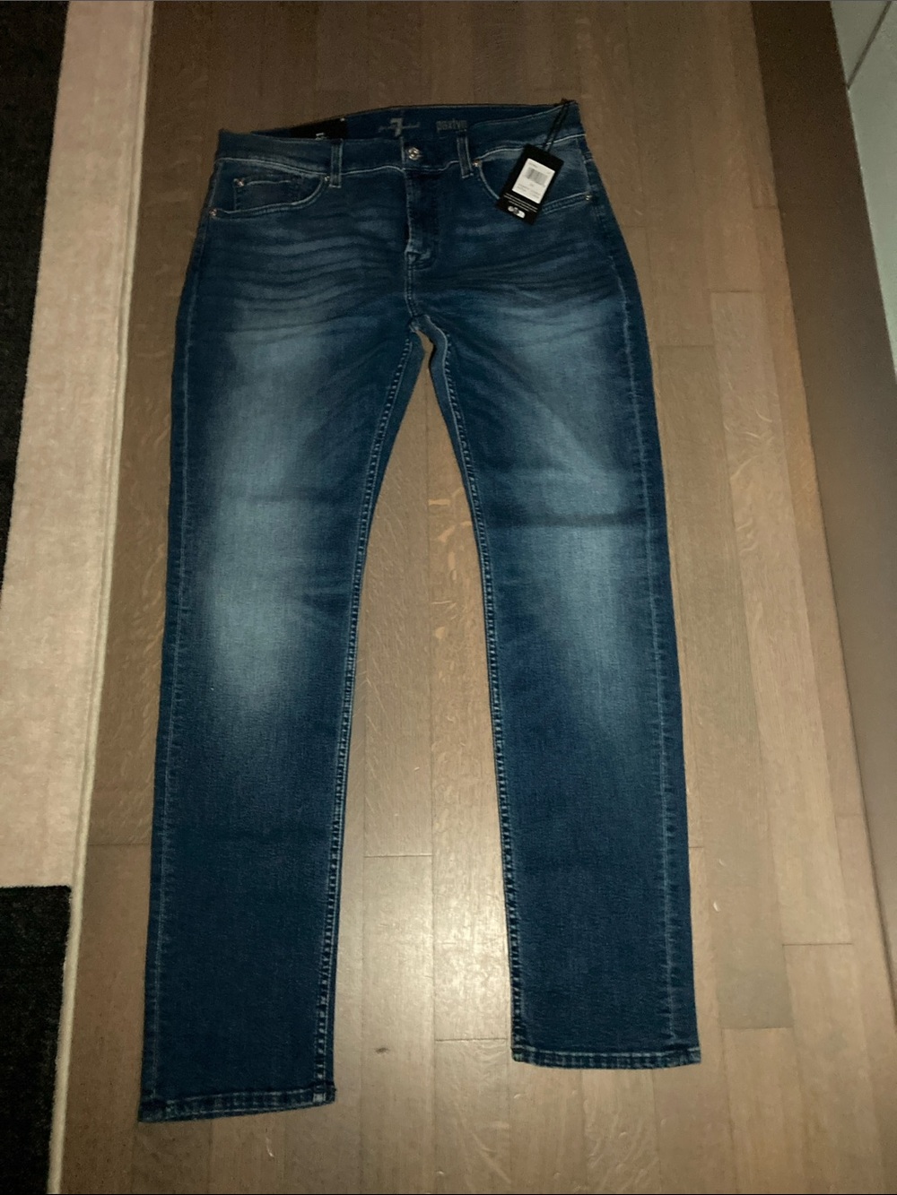 Jeans Slim Straight Dark Blue Wash For All Man Kind